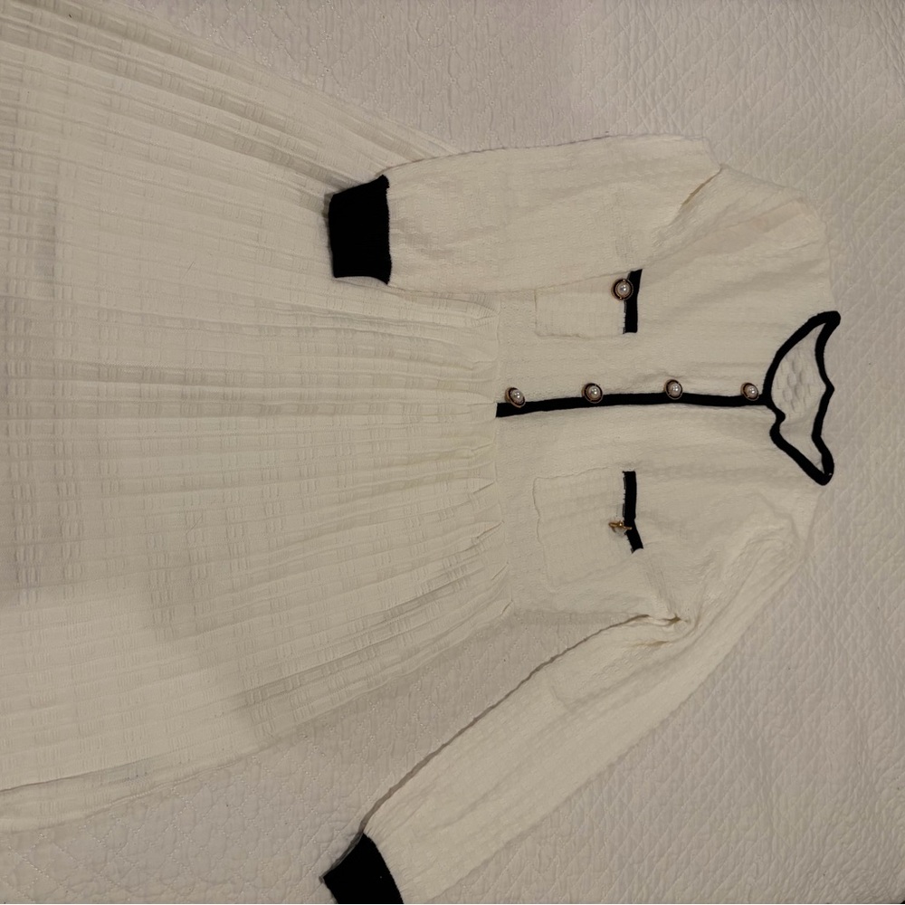SHEIN White and Black Mini Dress